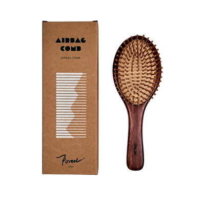 natural hairbrush biodegrad-able natural materials, air cushion massage,detangling