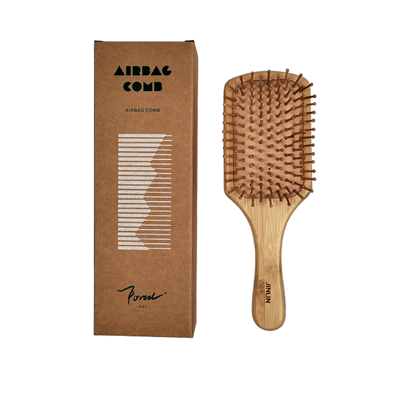 natural hairbrush biodegrad-able natural materials, air cushion massage,detangling